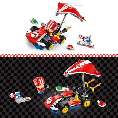 LEGO Super Mario: Mario Kart – Standard Kart, Car Toy Set for Kids, Includes a Toad Character Figure for Independent Play, Creative Birthday Gift for 7 Plus Year Old Boys, Girls and Gamers 72032