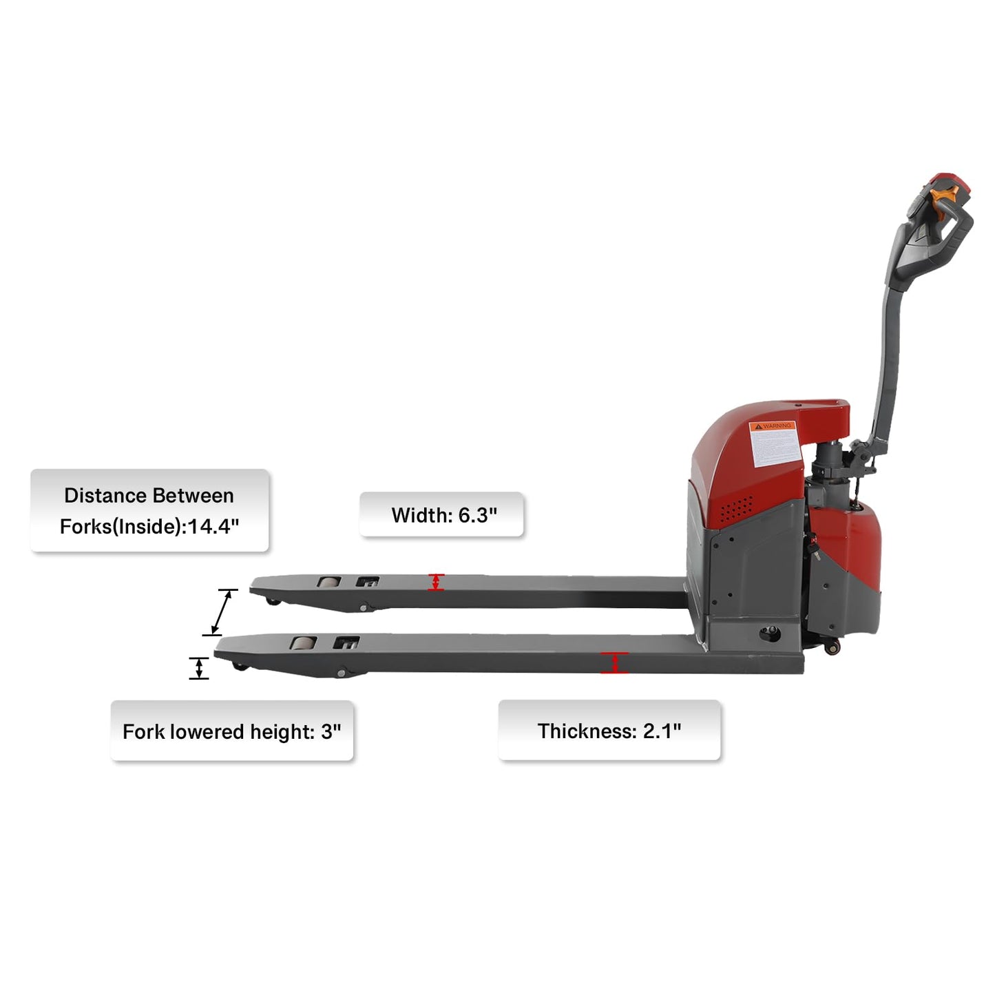 T Tory Carrier Fully Electric Pallet Jack 4400-lbs Capacity Pallet Truck, 48 x 27 Forks, Heavy Duty Powered Pallet Trucks, Maintenance-Free Battery, Motorized Lift Trucks