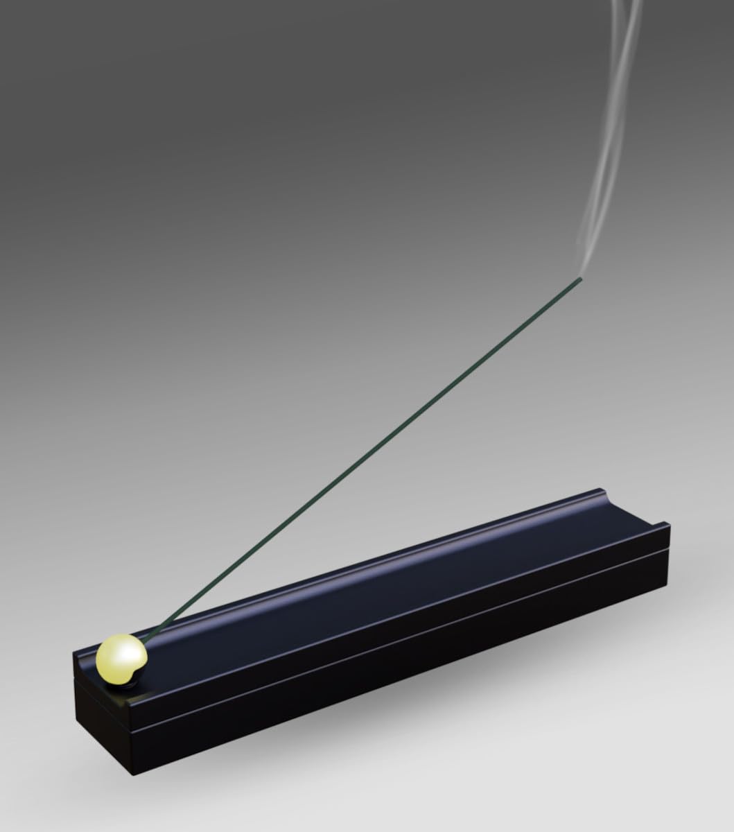 Ikibumi Black Wooden Incense Stick Holder with Storage Box