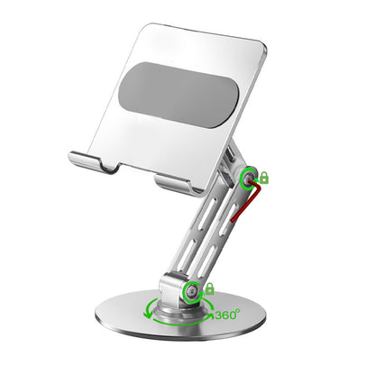 ITEUU for iPad Stand Holder Adjustable Tablet Stand for Desk ，360 Rotating Metal Mount for 4-13 inch Devices, Compatible with iPad iPhone Tablet Kindle TAB Surface/Switch Holder for Desk