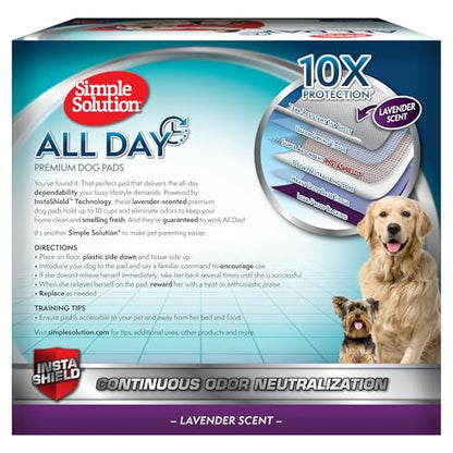 Simple Solution 6-Layer All Day Premium Dog Pads - Lavender Scent pack of 50