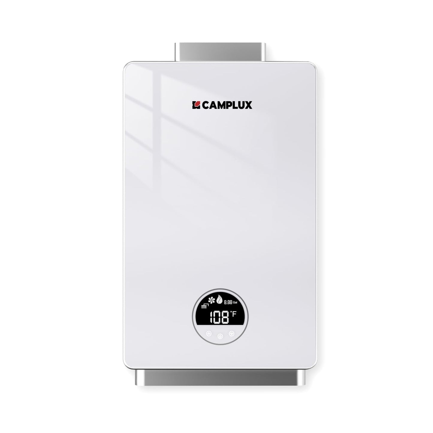 CAMPLUX Tankless Natural Gas Water Heater, 3.18 GPM On Demand Instant Water Heater, 82,000 BTU, White