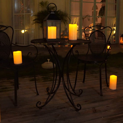 Homemory 10” x 4" Waterproof Outdoor Flameless Candles - Battery Operated Flickering LED Pillar Candles for Indoor Outdoor Lanterns, Long Lasting, Large, Set of 2