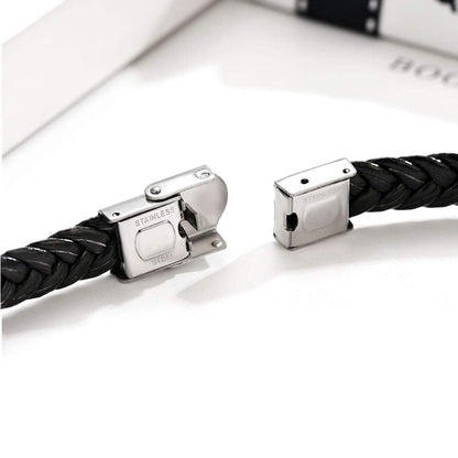EDSG Valentines Day Gifts for Him Personalized Mens Bracelet Custom Engraved Bracelets for Men Personalized Gifts for Men Boyfriend Husband Dad Birthday Wedding Anniversary(Design 1)