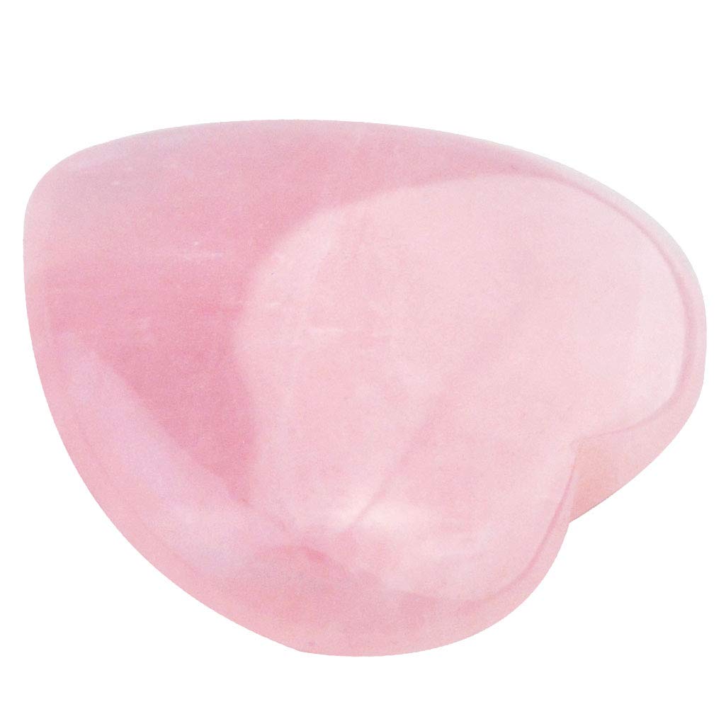 Marrywindix 10 Packs 1 Inch Healing Crystal Natural Rose Stone Heart Love Carved Palm Worry Stone Chakra Reiki Balancing