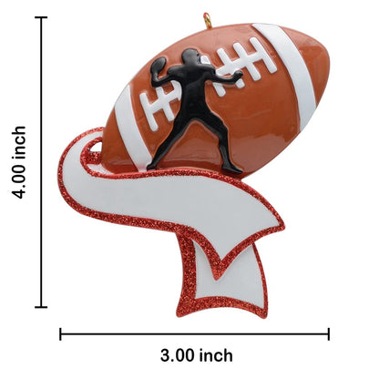 Personalized Football Player Ornament - Christmas Keepsake Gift for Team Athlete Sports Fan Football Coach