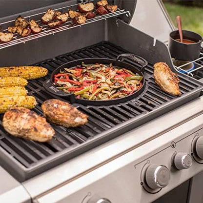 Denmay 7421 30.9cm Round Cast Iron Grill Plate for Weber 57cm Charcoal Grills, Weber Gourmet BBQ System Porcelain-Enameled Cast-Iron Griddle Spare Parts for Weber One-Touch Charcoal Grill