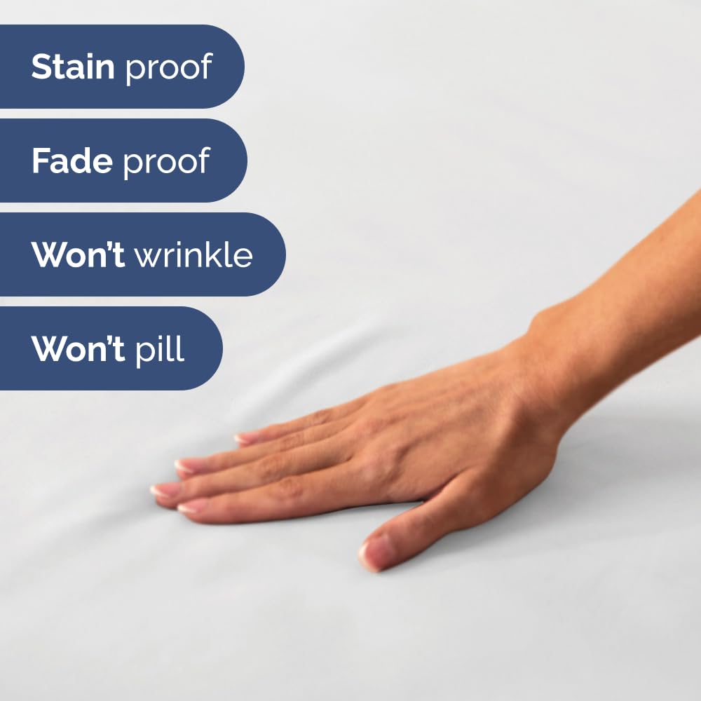 RV King Size Sheet Set 72 X 80 - 4 Piece RV Short Queen Bed Sheets - Ultra Soft, Breathable & Cooling - Designed for Bunks, Trailers & Camper - Fits 8” to 12" Mattress - Hotel Luxury Bedding - White