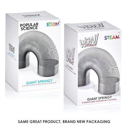 WOW! STUFF Super-Size Metal Spring Toy – Giant Stretchy Slinky for Kids and Adults – Classic Sensory STEM Toy, Performs Tricks, Walks Downstairs, Robust and Durable, Fun for All Ages 5+