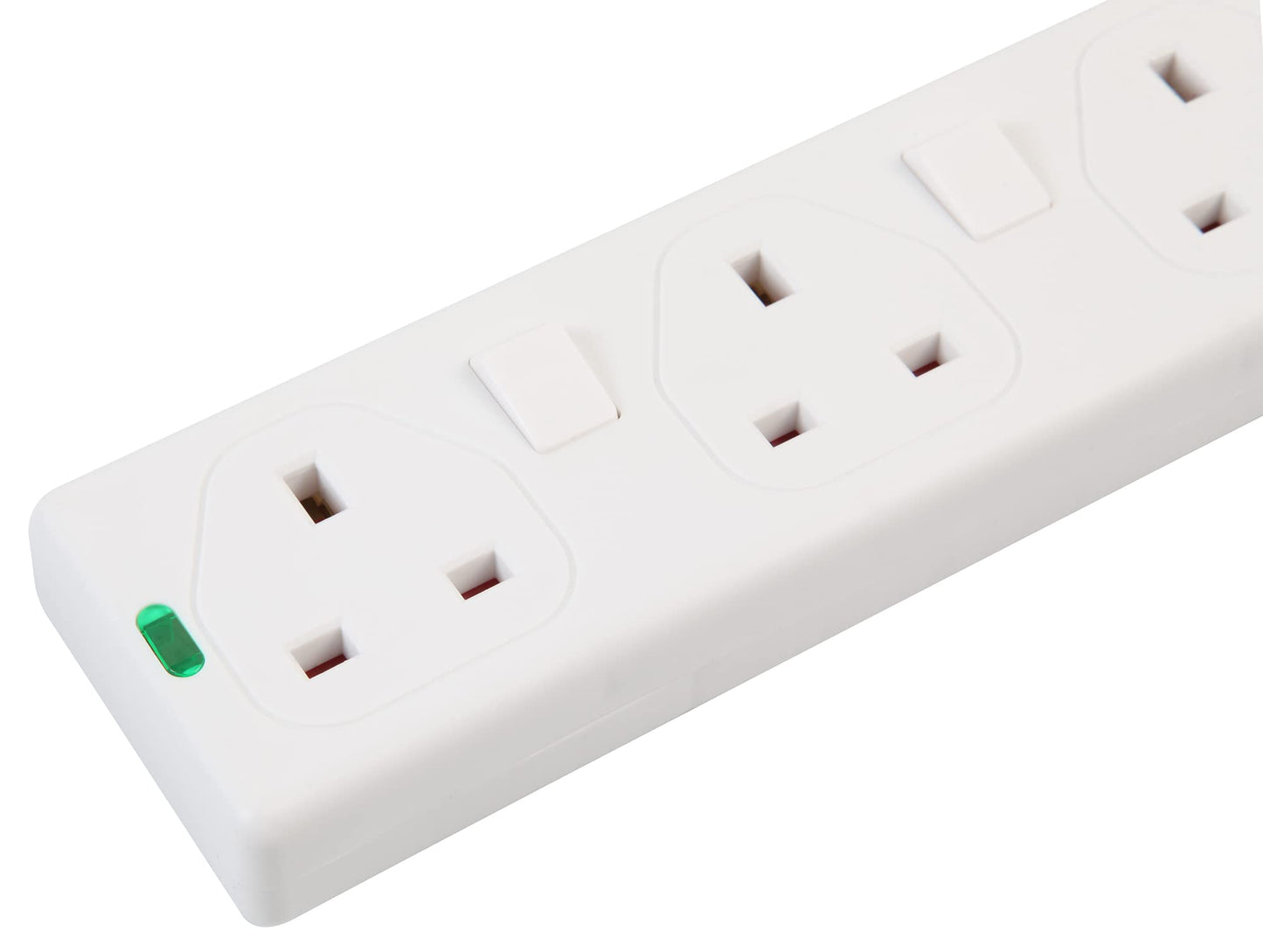 PRO ELEC PELB1942 4 Gang Switched Surge Protected Extension Lead White, 10m