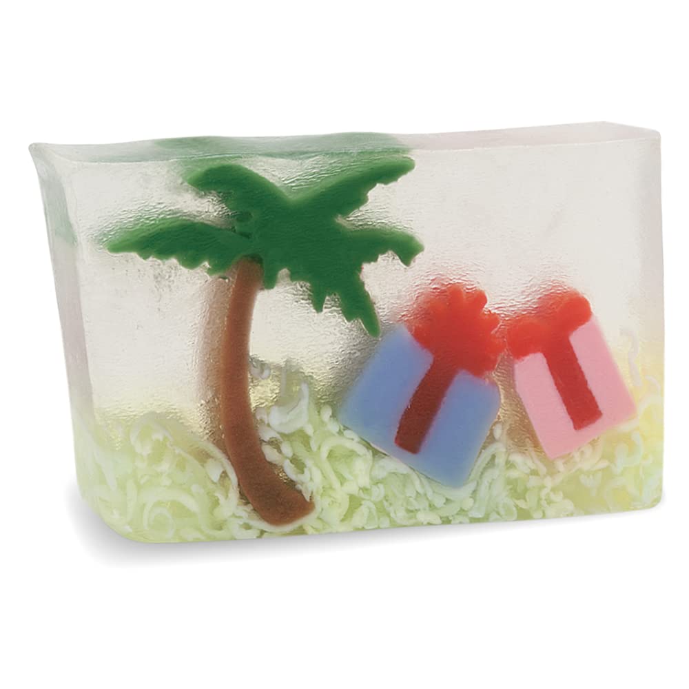 Primal Elements Glycerin Christmas Bar Soap | Helps All Skin Types, Sensitive, Oily & Dry Skin | NO PARABENS, VEGAN, GLUTEN FREE, 100% VEGETABLE BASE - (Christmas in Paradise)