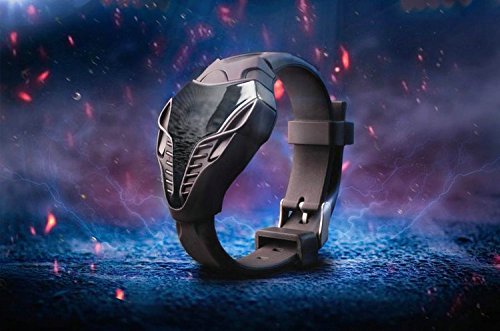 FANMIS LED Digital Fashion Cobra Watch Black Silicone Iron Triangle Dial Sports Wrist Watches (Black)
