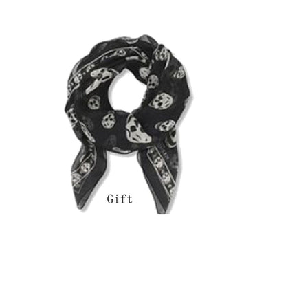 Womens Skull Print PU Leather Hobo Tote Shoulder Bag Package Handbag with Gift
