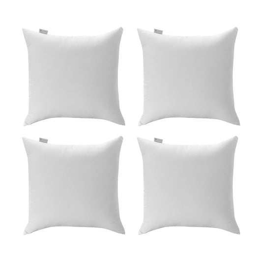 Acanva Throw Pillow Inserts for Bed Couch Sofa, Ultra Soft Polyester Filling for Decorative Cushion Square Sham Form, 18"x18"-4 Pack, White 4 Count