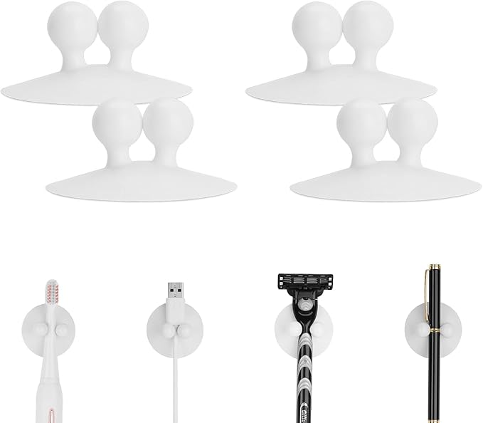 4 PCS Suction Cup Toothbrush Holder