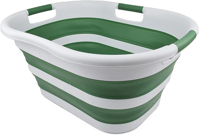 SAMMART 40L Collapsible Plastic Laundry Basket