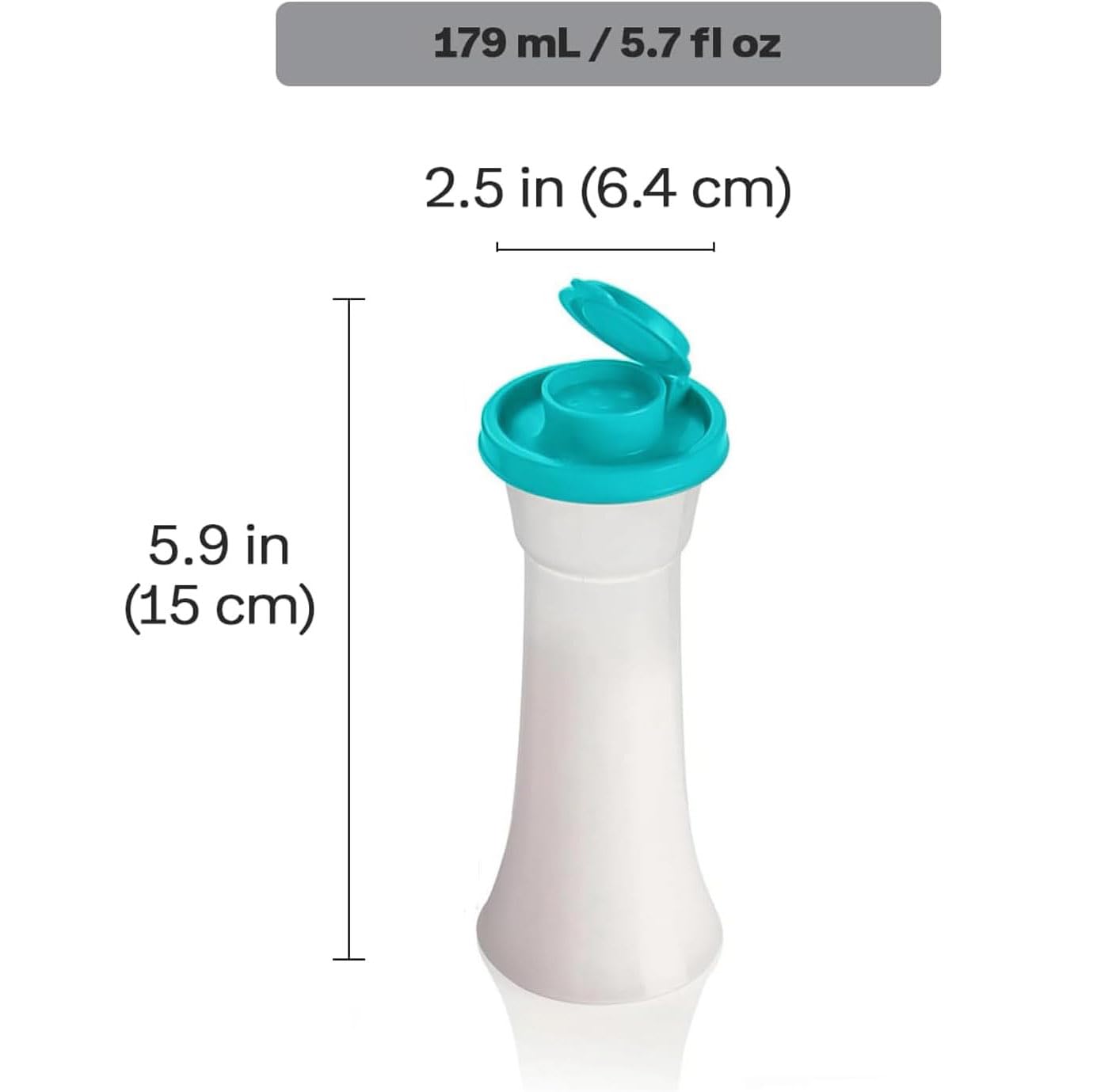 2 plastic salt and pepper bottles with lids, moisture-proof salt and pepper containers,salt shaker， camping, family dining, Christmas kitchen gifts(Light Green)