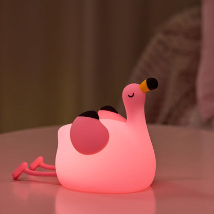 DREAMING MY DREAM Flamingo Night Light,Dimmable Silicone Animal Nursery Night Light,Pink Flamingo Lamp Decor for Kids Room Bedroom,Birthday Christmas Unique Gift for Kids boy Girls