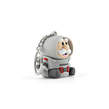Official Dr. Simi Astronaut Pillbox Keychain – Mini Vitamin & Supplement Organizer | Travel-Friendly Medicine Container with Twist-Top Seal | Fun Soft-Touch Collectible for Wellness, Fans & Travelers