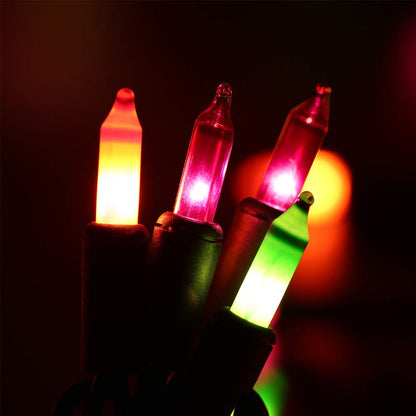 ⭐️Halloween String Lights - 24ft 100 Incandescent Orange&Purple&Green Mini Bulbs Lights, Halloween Lighting Decor for Outdoor&Indoor Use, Fairy Garden, Yard, Home, Party, Holiday, Halloween Decoration