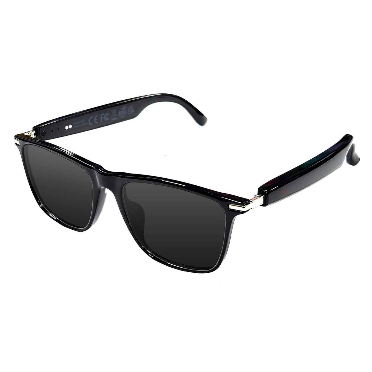 Bluetooth Audio Smart Glasses, Blue Light Glasses for Women Men, Remote Shooting, Open Ear Sound Mic & Speakers, Magnetic Charging, Color-Changing Polarized Sunglasses Lenses, Voice Assistant（GS06S)
