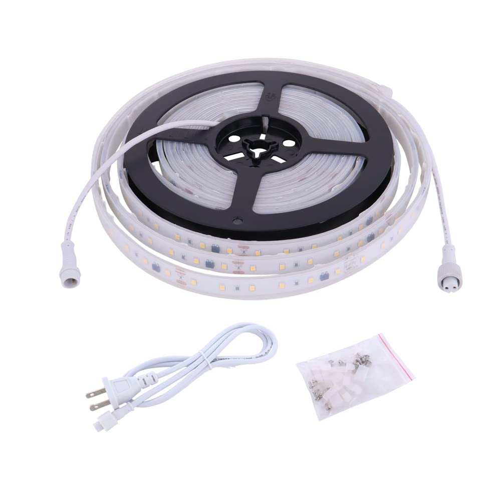 120V Dimmable LED Strip Lights 4200K Daylight, Work with Smart Plug,110V Dimming by Wall Dimmer, No Driver Need, Waterproof IP65, Length 16.4ft Under Cabinet Light, 115V Cove Light Accent Lighting