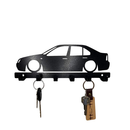 Metal Car Silhouette Key Holder, Entryway Organizer, Mk4, Gift for Car Lover, Made in The USA