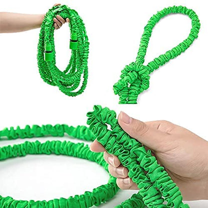 Yiting Expandable Garden Hose 25ft/50ft/100ft/125ft/150ft/200ft, 3 Times Flexible Expanding Magic Garden Water Hose Pipe with 8 Function Spray Nozzle and 3/4"&1/2" Hose Connect Fittings (Green, 25FT)