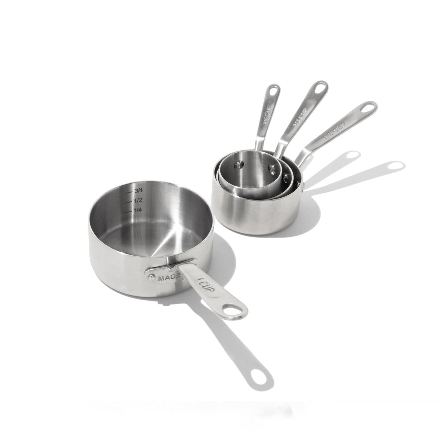 Made In Cookware - Measuring Cup Set - Stainless Steel - Stackable - Dishwasher Safe