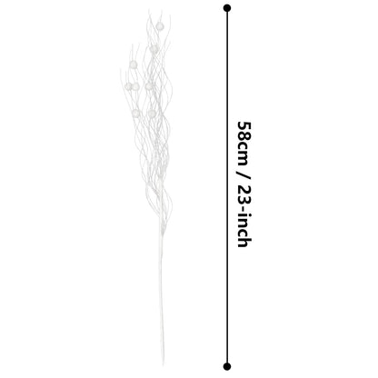 KI Store White Christmas Tree Picks Sprays Set of 20 Glittered Twigs Decor for Christmas Tree Decoration Wreath Garland Floral Arrangement
