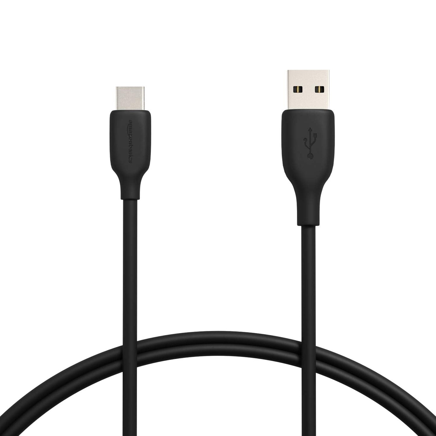Amazon Basics USB-C to USB-A 2.0 Fast Charger Cable, 480Mbps Speed, USB-IF Certified, for Apple iPhone 16/15, iPad, Samsung Galaxy, Tablets, Laptops, 10 foot, Black