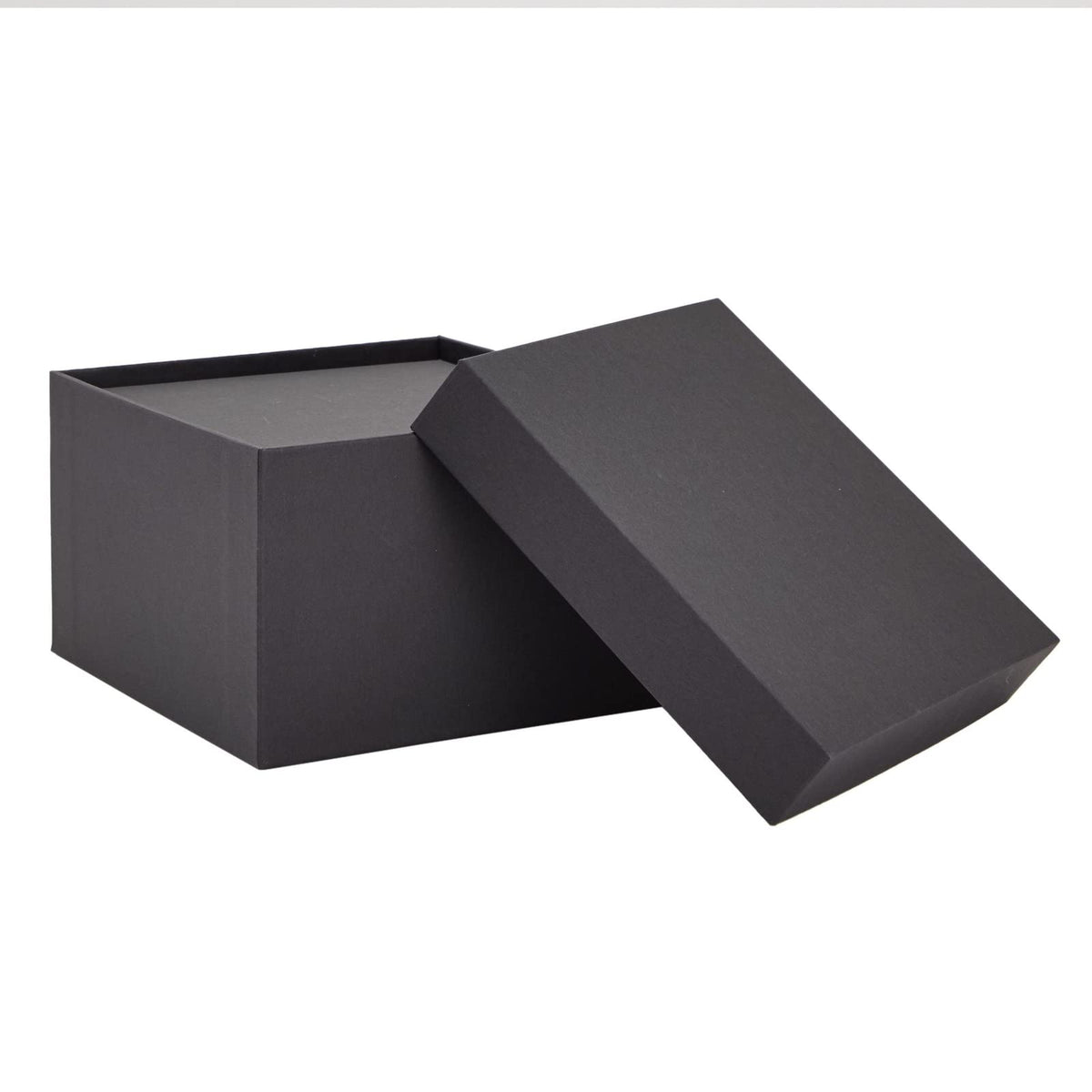 Stockroom Plus 4-Pack Square Nesting Boxes with Lids - Assorted Sizes, 6.5 to 3.5 in - Black - Space-Saving Stacking & Nesting Gift Box Set