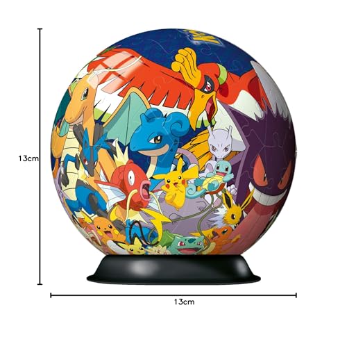 Ravensburger Pokemon 3D Jigsaw Puzzle Ball for Kids Age 6 Years Up - 72 Pieces - No Glue Required for Boys and Girls
