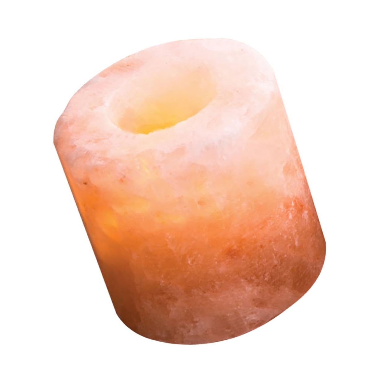 PRETYZOOM 2pcs Himalayan Salt Candle Holder for Living Room Decor Unique Candlestick for Yoga and Meditation for Housewarming and Cozy Atmospheres
