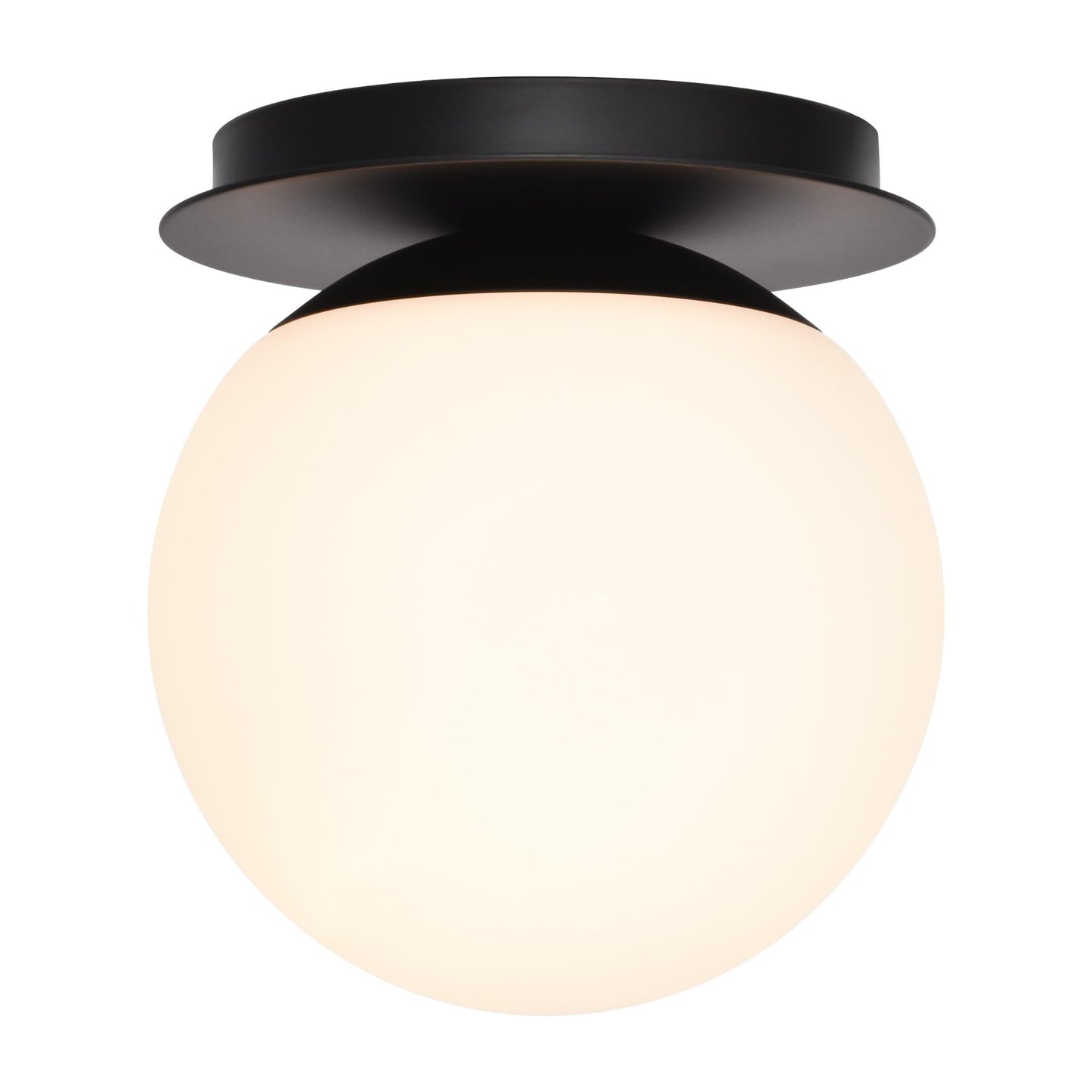 Hanaloa Wall Sconces, 1 Light Modern Globe Sconce in Matte Black, Wall Light for Bedroom Bathroom Living Room & Hallway Vanity Lighting, Ceiling Light Fixture