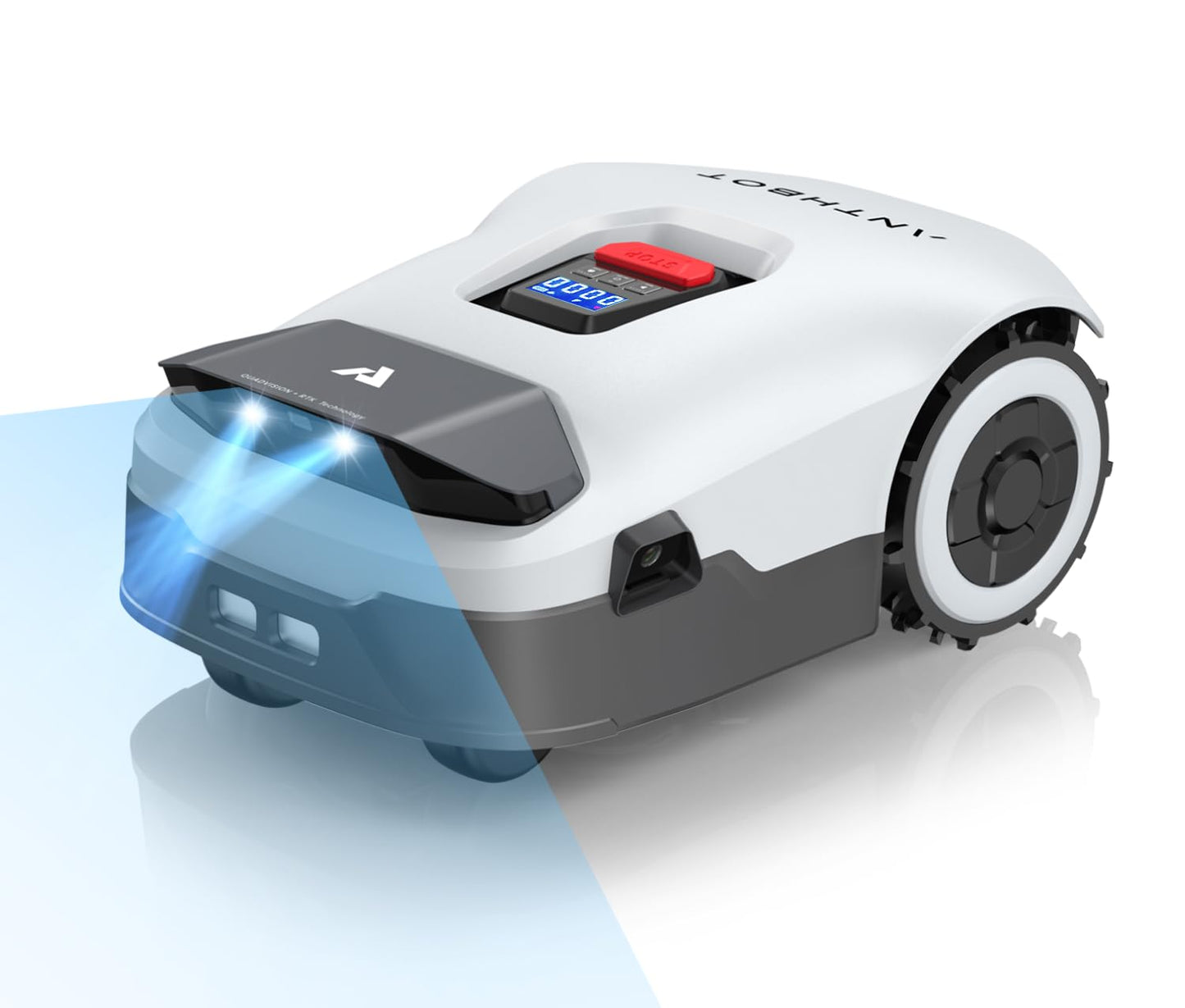ANTHBOT Robot Lawn Mower Full Band RTK+4-Eye Vision Robotic Lawnmower, Automatic Mapping, 20 Multi-Zone Management, Accurate Obstacle Avoidance, Intelligent Path Planning- No Wire Mower, 0.22 Acre