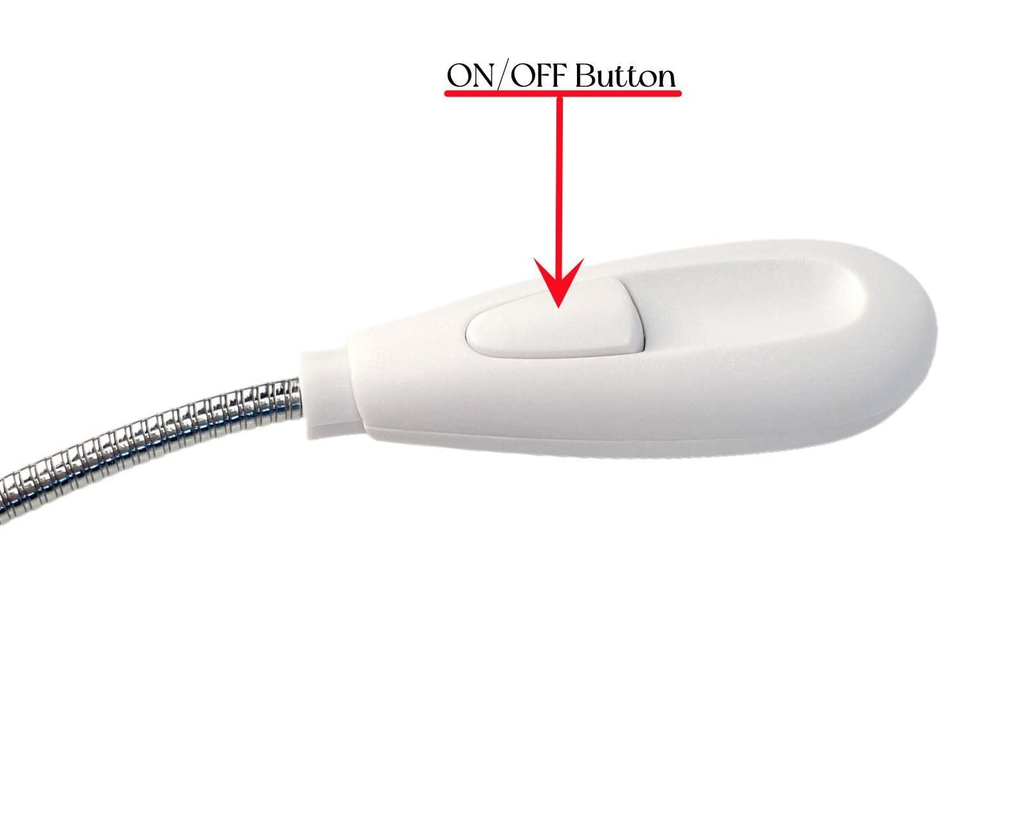 LED USB Reading Lamp Light with 2-Brightness Dimmable Setting, Flexible Gooseneck USB Light for Notebook Laptop Keyboard, Powerbank(On/Off Switch, 1 White+1 Mini USB Light)