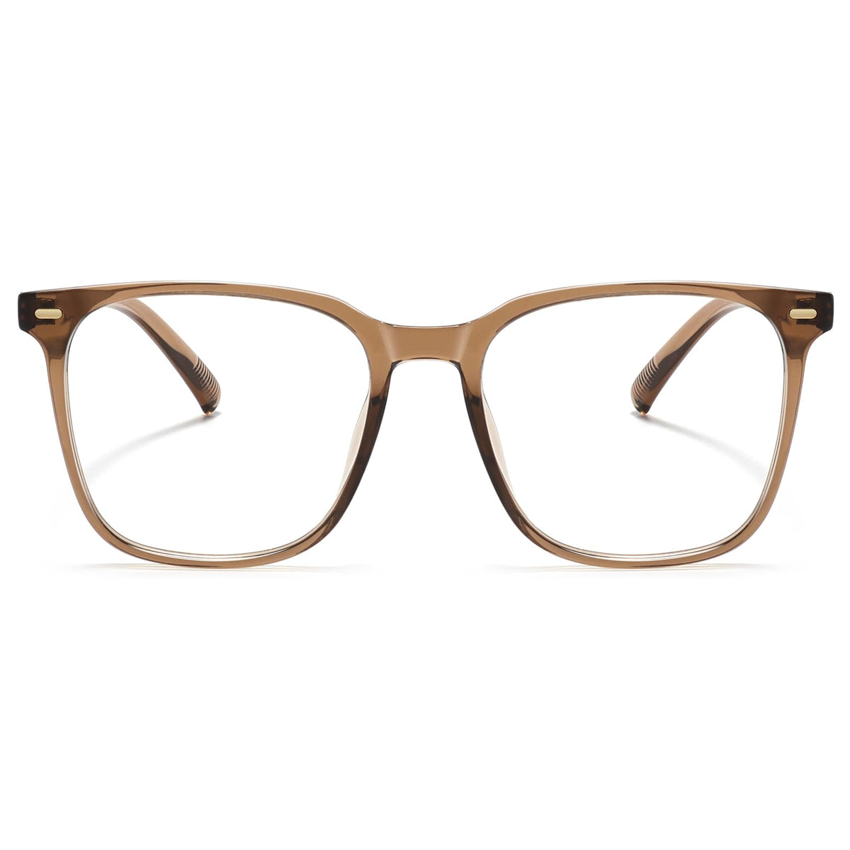 MACJERO Oversized Square Blue Light Blocking Glasses for Women Men, Anti-Fatigue Computer Monitor Gaming Glasses Reduce Eye Strain(Brown)