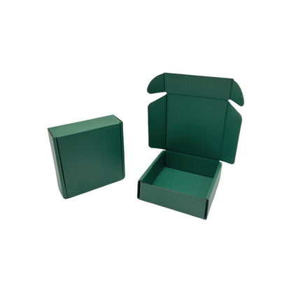 50 Pcs 4.7 x 4.7 x 1.6 Inches Mini Size Corrugated Cardboard Gift Boxes Recyclable Shipping Boxes for Packing Jewelry Ornament Gift Craft Packaging Supplier (Hunter Green)