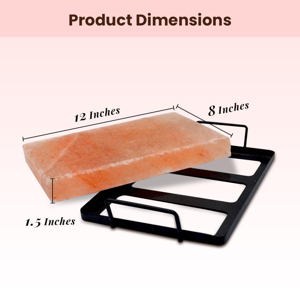 Premium 12x8x1.5 Inch Himalayan Salt Tiles (Plate) for BBQ & Grilling – Natural Salt Block with Tray and Box for Easy Storage, Ideal for Outdoor Cooking, Searing, and Flavor Infusion 11 Lbs