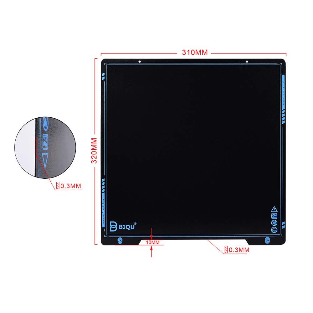 BIQU SSS Super Spring Steel 310×310mm 3D Printer Platform Parts Printing Build Plate PLA PETG for Cr-10 Cr-10s Pro