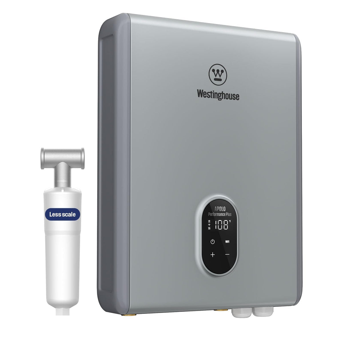Westinghouse 18kW Electric Tankless Whole House Water Heater, 4.2 GPM Instant Hot Water on Demand, 240V, WIFI & Self Modulating High Efficiency, Copper Heating, LED Display, ETL Certified