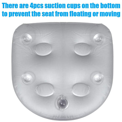 LATERN 2Pcs Inflatable Booster Seat, Hot Tub Cushion Spas Booster Seat Back Pad with 4Pcs Suction Cups for All Spas and Hot Tubs (47 x 37cm)