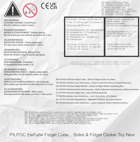 PILPOC theFube Infinity Cube Fidget Desk Toy - Premium Quality Aluminum Infinite Magic Cube with Exclusive Case, Sturdy, Heavy, Relieve Stress and Anxiety, for ADD, ADHD, OCD (Black)