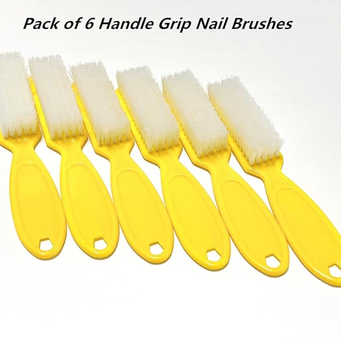 6Pcs Nail Brush for Cleaning Fingernails, Handle Grip Cleaning Brush for Nail