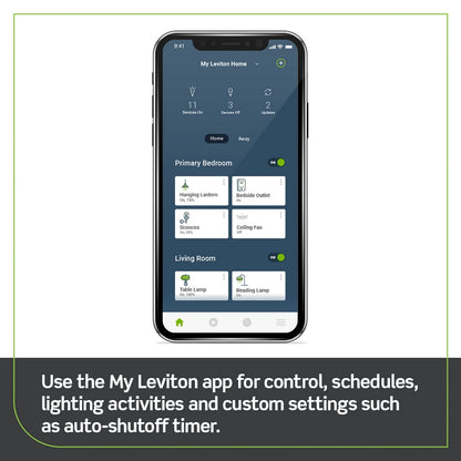 Leviton Decora Smart Switch, Wi-Fi 2nd Gen, Neutral Wire Required, Works with Matter, My Leviton, Alexa, Google Assistant, Apple Home/Siri & Wired or Wire-Free 3-Way, D215S-1RW, White