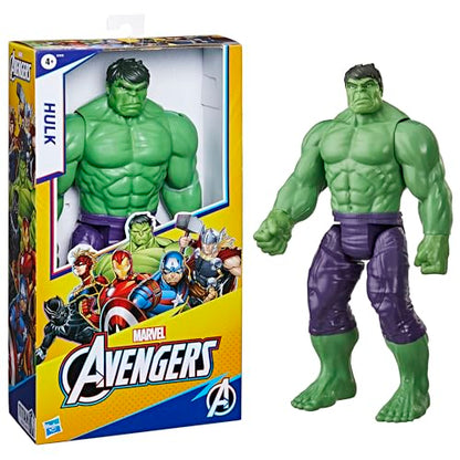 avengers Marvel Titan Hero Series Blast Gear Deluxe Hulk Action Figure, 30-cm Toy, For Children Aged 4 and Up, Green