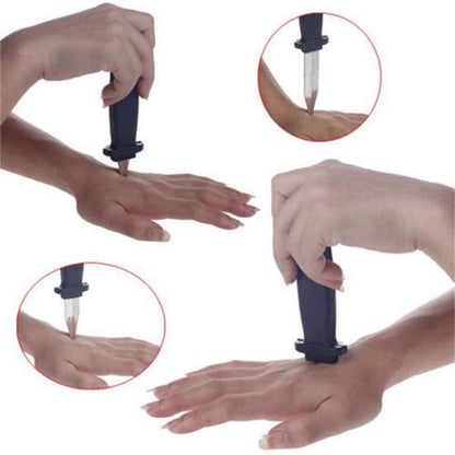 Wendy Mall 3 Pcs Retractable Knife Disappear Blade Trick Fake Dagger Joke Prank Props Halloween Gag Magic Toy