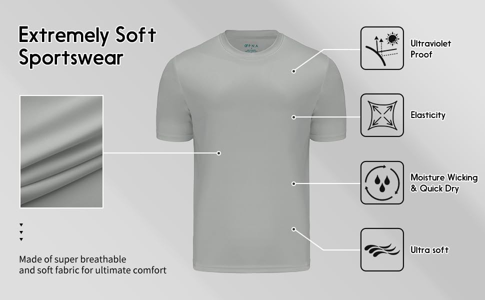 Opna Youth Boys Dri Fit Athletic T Shirts for Boys & Girls Sports Undershirt – Youth & Teen Sizes Silver-S
