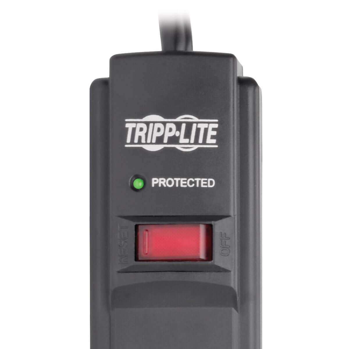 Eaton Tripp Lite series 6 Outlet Surge Protector Power Strip, 6ft Extension Cord, 900 Joules, 15A Circuit Breaker, UL Certified, Black (TLP606B)